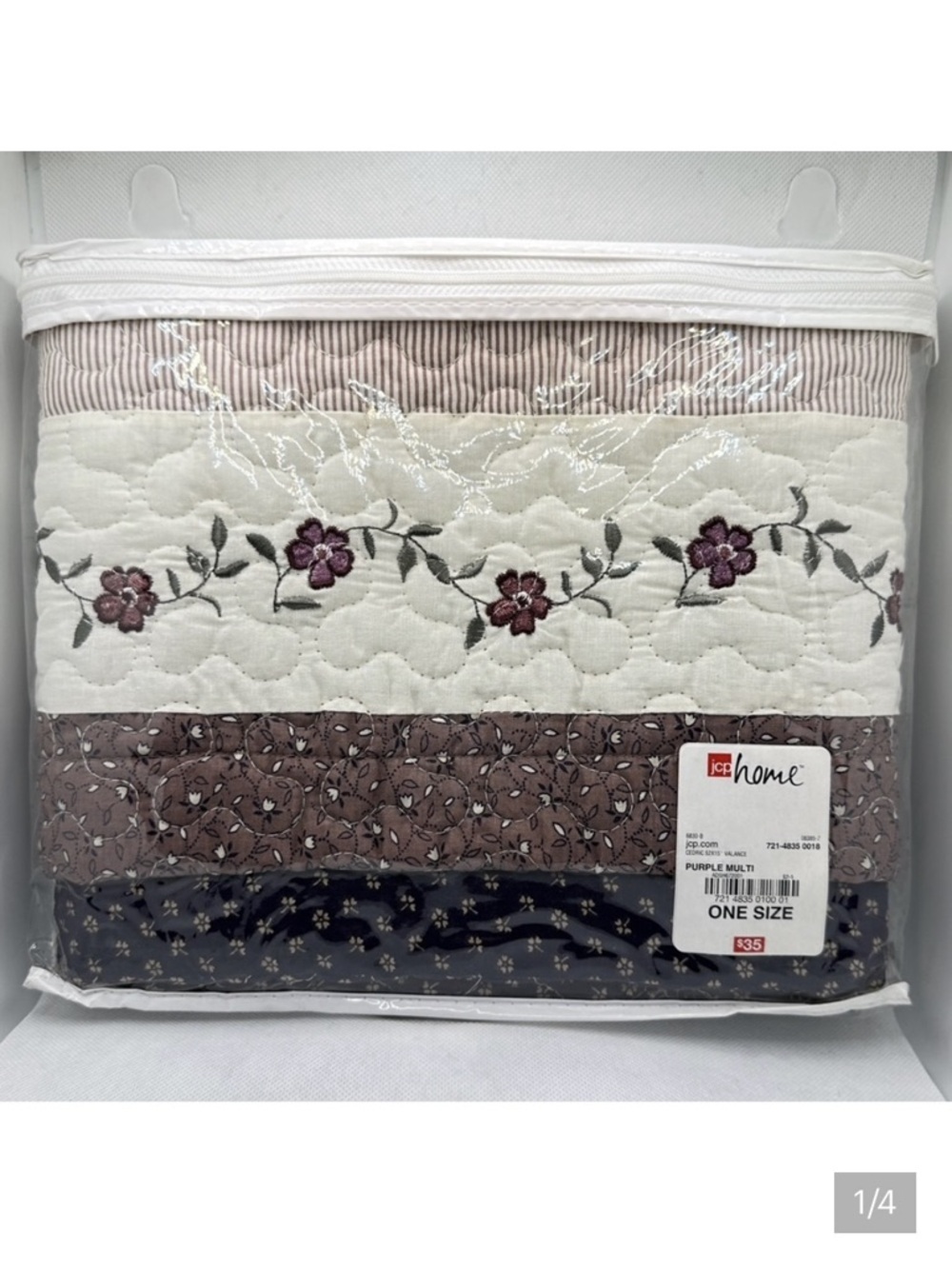 JCP Home Valance Cedrick 52” x 15” floral window treatment/curtain NWT | tt